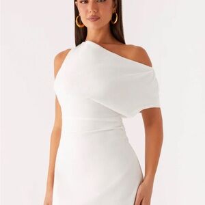 Peppermayo Asymmetrical White Dress